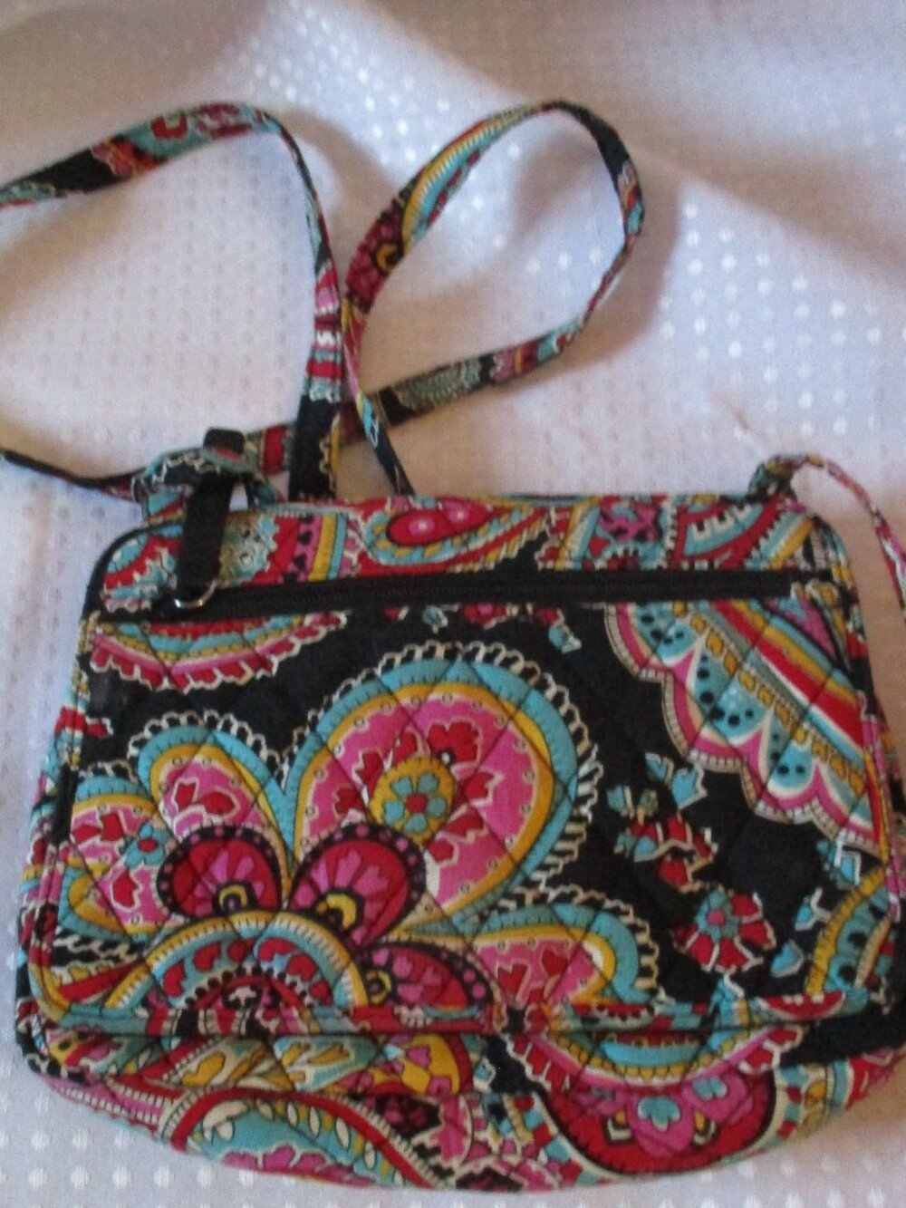 Vera Bradley Parisian Paisley Mini Hipster Crossbody Handbag - Retired